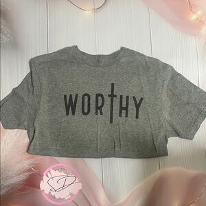 Bella Canvas Gray 'Worthy' Short Sleeve Tee